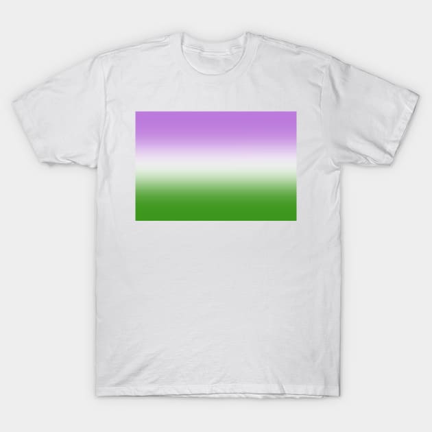 Genderqueer Pride Flag Gradient T-Shirt by JustGottaDraw